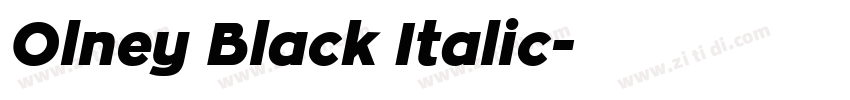 Olney Black Italic字体转换